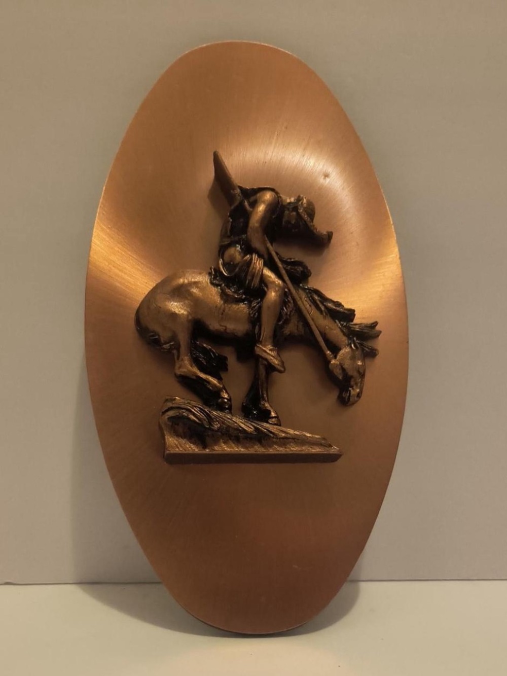Vintage Copper Wall Art Plaque - Western Decoration
